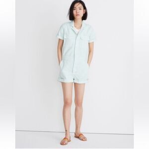 Madewell Denim Coveralls Romper Sea Haze